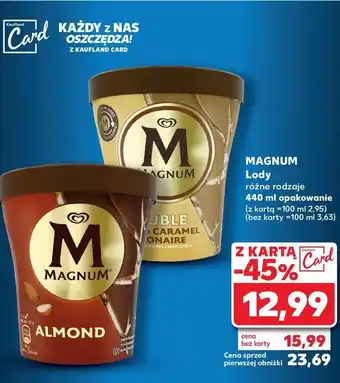 Kaufland Lód gold caramel billionaire Algida Magnum Double oferta