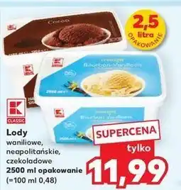 Kaufland Lody neapolitańskie K-Classic oferta