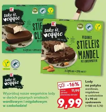 Kaufland Lody waniliowe K-Take It Veggie oferta