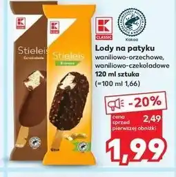 Kaufland Lód na patyku waniliowo czekoladowy K-Classic oferta