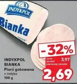 Kaufland Pierś z indyka gotowana bianka Indykpol oferta
