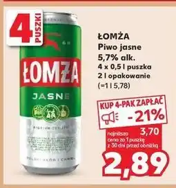 Kaufland Piwo Łomża Jasne (Dawniej Export) oferta