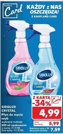 Kaufland Płyn do szyb i luster arctic Sidolux oferta