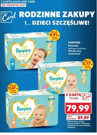 Kaufland Pieluszki dla dzieci maxi 4 Pampers Premium Care oferta