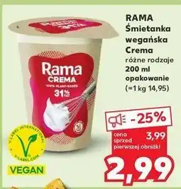 Kaufland Śmietana 31 % Rama Crema oferta