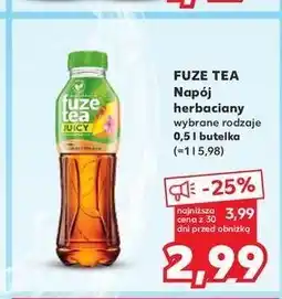 Kaufland Napój black ice tea peach hibiscus Fuzetea oferta