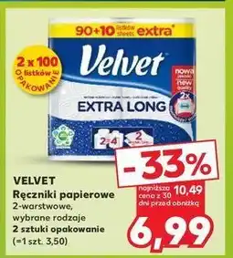 Kaufland Recznik papierowy Velvet Extra Long oferta