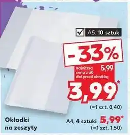 Kaufland Okładki na zeszyt a5 oferta