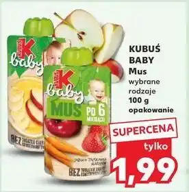 Kaufland Mus jabłko-truskawka-marchew Kubuś Baby oferta