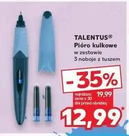 Kaufland Pióro kulkowe + 3 naboje Talentus oferta