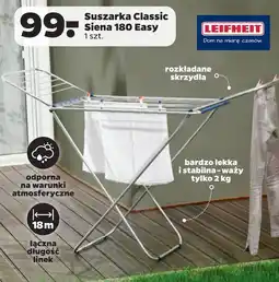 Netto Suszarka na pranie classic siena 180 easy Leifheit oferta