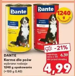 Kaufland Karma dla psów z wołowiną Dante oferta