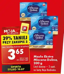 Biedronka Masło ekstra 82% Mleczna Dolina oferta