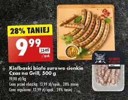 Biedronka Kiełbaski surowe białe cienkie Czas Na Grill oferta