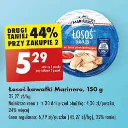 Biedronka Łosoś kawałki w sosie pomidorowym Marinero oferta