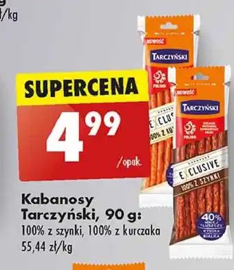 Biedronka Kabanosy z szynki Tarczyński Exclusive oferta