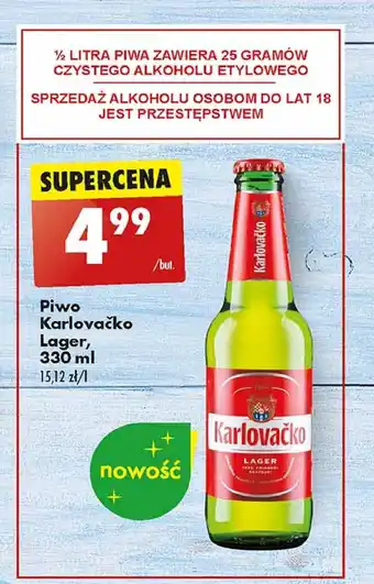 Biedronka Piwo Karlovaćko oferta