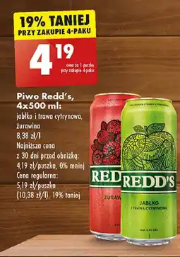 Biedronka Piwo Redd's Cranberry oferta