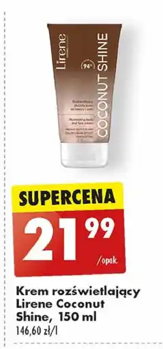 Biedronka Krem rozświetlający do twarzy i ciała Lirene Coconut Shine oferta