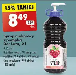 Biedronka Syrop malinowy Dar Lata oferta