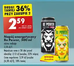 Biedronka Napój energetyczny classic Be Power oferta