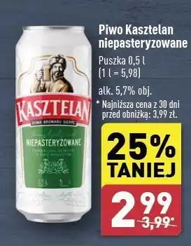 ALDI Piwo Kasztelan Niepasteryzowane oferta