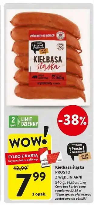 Intermarche Kiełbasa śląska Intermarche Prosto Z Wędliniarni oferta