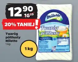Netto Twaróg naturalny półtłusty Miletto oferta