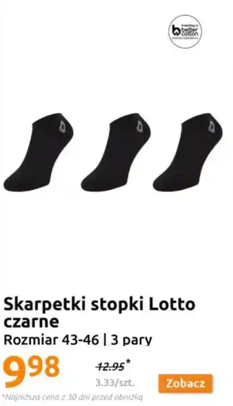 Action Skarpetki stopki Lotto czarne oferta