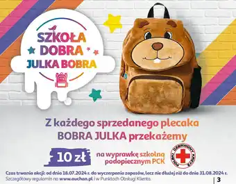 Auchan Plecak bober julek oferta