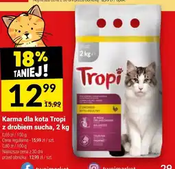 Twój Market Karma dla kota Tropi z drobiem sucha 2 kg oferta