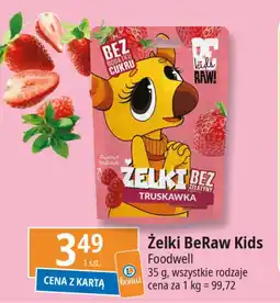 E.Leclerc Żelki o smaku truskawka Be Raw! oferta