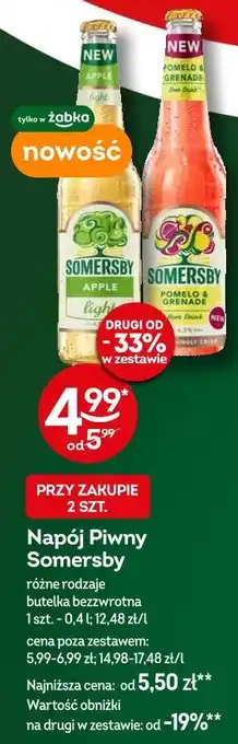 Żabka Napój Piwny Somersby oferta