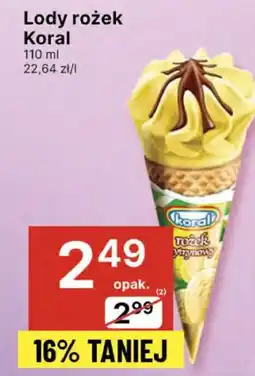 Delikatesy Centrum Lody rożek Koral oferta