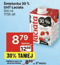 Delikatesy Centrum Śmietanka 30% UHT Łaciata oferta