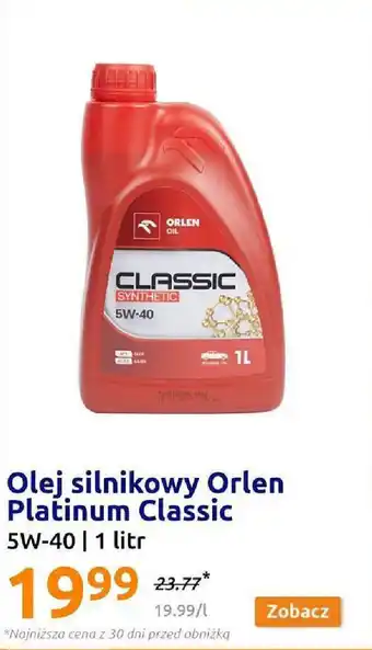 Action Olej silnikowy Orlen Platinum Classic 5W-40 1 l oferta