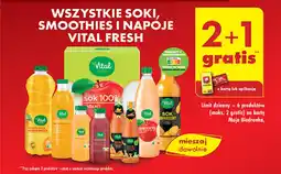 Biedronka WSZYSTKIE SOKI, SMOOTHIES I NAPOJE VITAL FRESH oferta