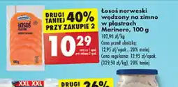Biedronka Łosoś norweski wędzony na zimno w plastrach Marinero 100 g oferta