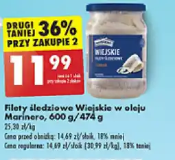 Biedronka Filety śledziowe Wiejskie w oleju Marinero, 600 g/474 g oferta