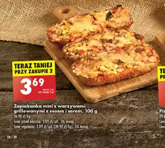 Biedronka Zapiekanka mini z warzywami grillowanymi z sosem i serem, 100 g oferta