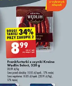 Biedronka Frankfurterki z szynki Kraina Wędlin Select, 320 g oferta