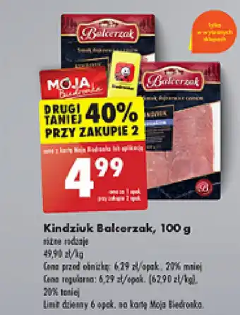 Biedronka Kindziuk Balcerzak, 100 g oferta