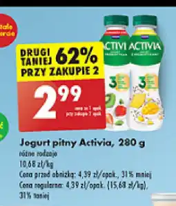Biedronka Jogurt pitny Activia, 280 g oferta