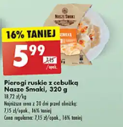 Biedronka Pierogi ruskie z cebulką Nasze Smaki, 320 g oferta