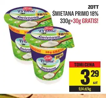 TomiMarkt Zott Śmietana Primo 18% oferta