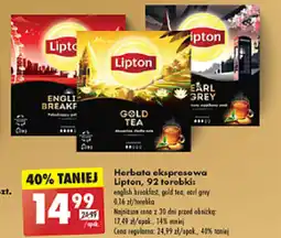 Biedronka Herbata ekspresowa Lipton, 92 torebki oferta