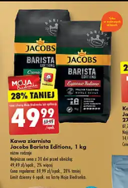 Biedronka Kawa ziarnista Jacobs Barista Editions 1 kg oferta