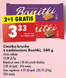 Biedronka Ciastka kruche z nadzieniem Bonitki, 240 g nóżne rodzaje oferta