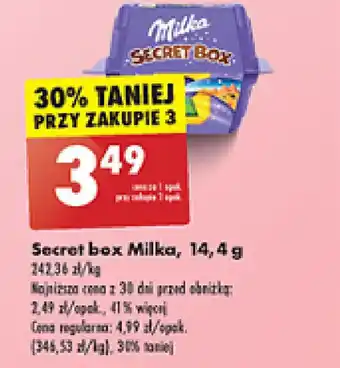 Biedronka Secret box Milka, 14,4 g oferta