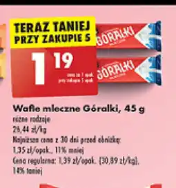Biedronka Wafle mleczne Góralki, 45 g oferta